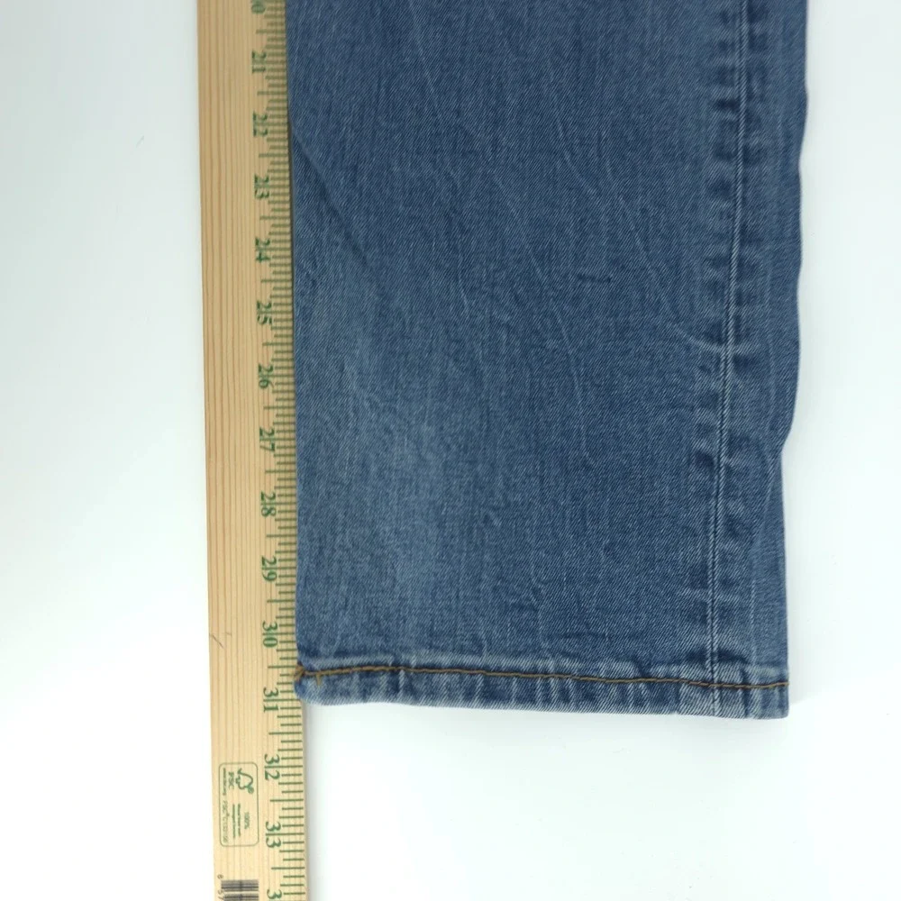 Levi's 502 Blue Jeans Mens 38X32‎ Measured 38X31 Taper Fit Comfort Stretch Denim